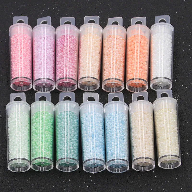 700pcs/lot 14 Color 2mm Round Colored Glass Seed Beads Charm  DIY Handmade Jewelry  Production Materials