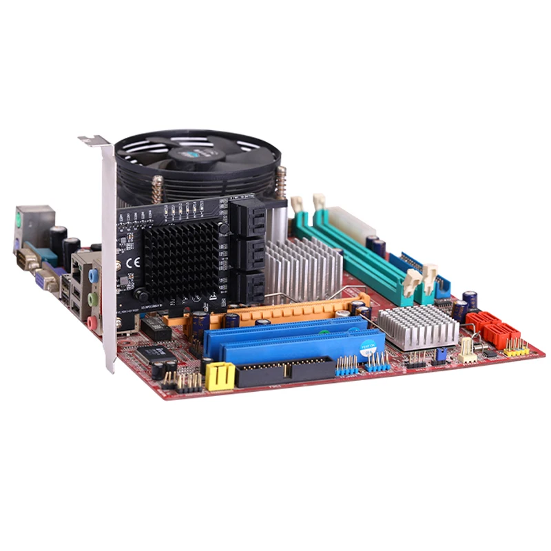 PCIE SATA PCI-E إلى SATA المراقب المالي 6 جيجابايت/ثانية PCI Express SATA تمديد بطاقة التوسع محول 6 ميناء SATA3.0 الناهض للتعدين شيا