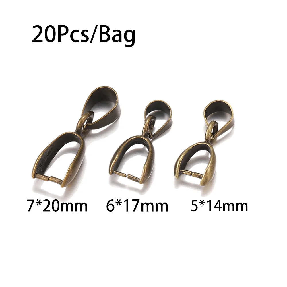 20pcs/lot 6 Colors Copper Pendant Clip Clasp Melon Seeds Buckle Pendant Connectors Charm Bail Beads Jewelry Making Necklace