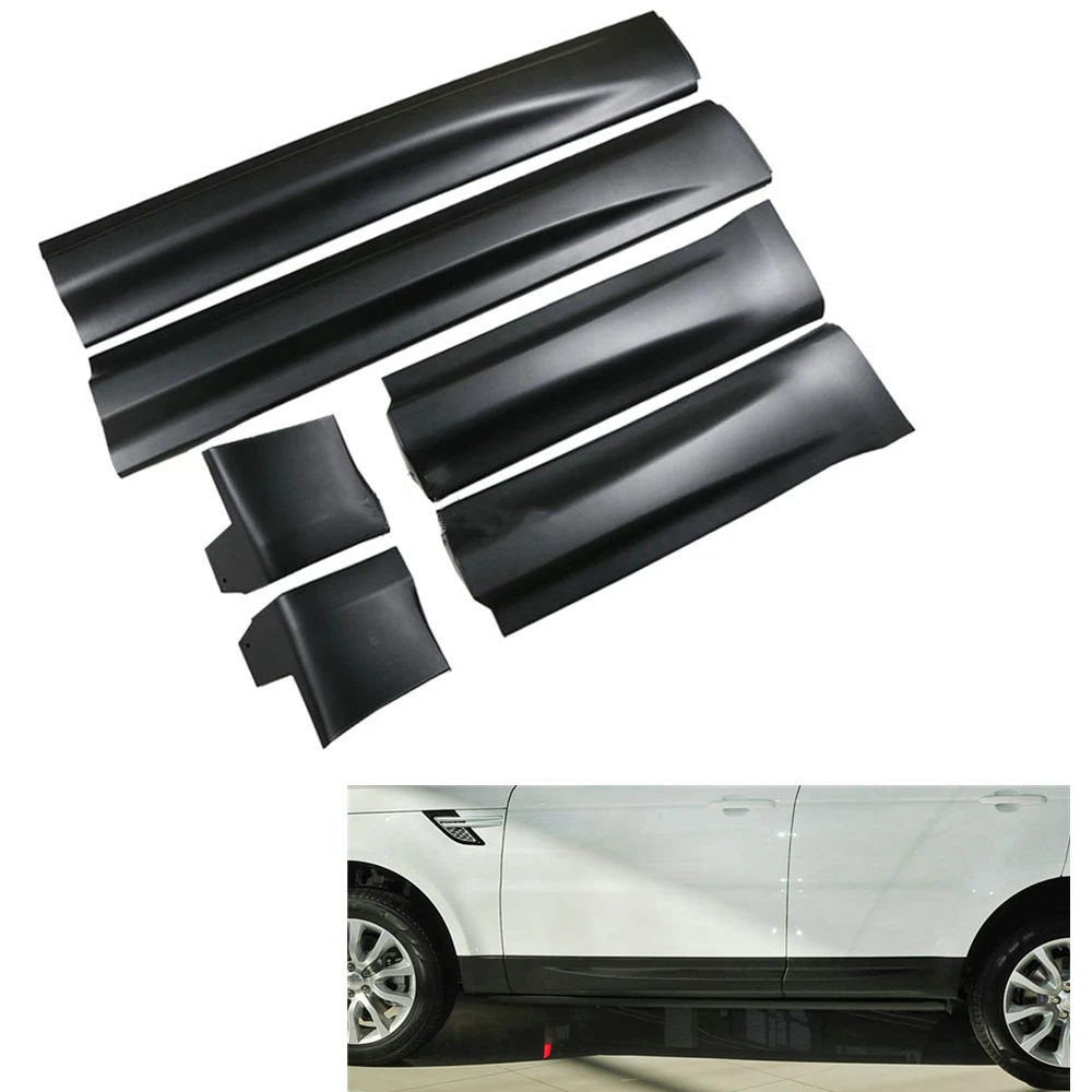 

For Land Rover LR3 LR4 4 Doors 6PCS Car Exterior Door Side Protector Guard Plate Strip Outside Lower Moulding Trim DGP000241PCL