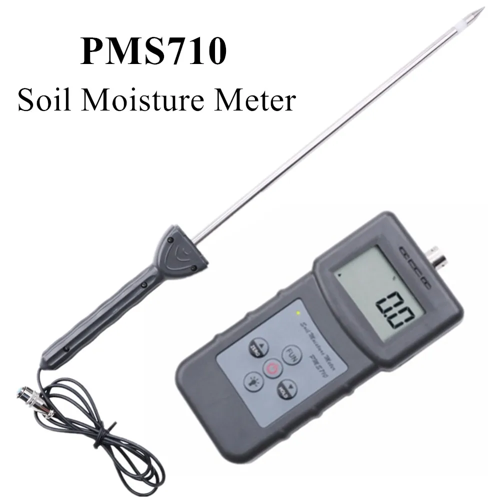 

PMS710 Digital Soil Moisture Meter High Precision Soil Moisture Analyzer Test for Concrete Cement River Sand Soil Hygrometer