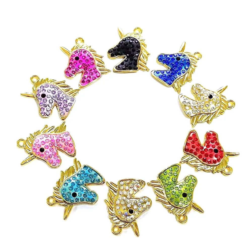 

10pcs Unicorn charms for women DIY jewelry accessories