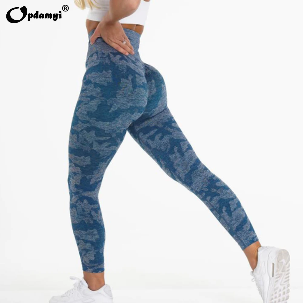 

Women's Camo Seamless Leggings Sport High Waist Squat Proof Tummy Control GYM Tights Workout Fitness Elastic Exercise Yoga Pants