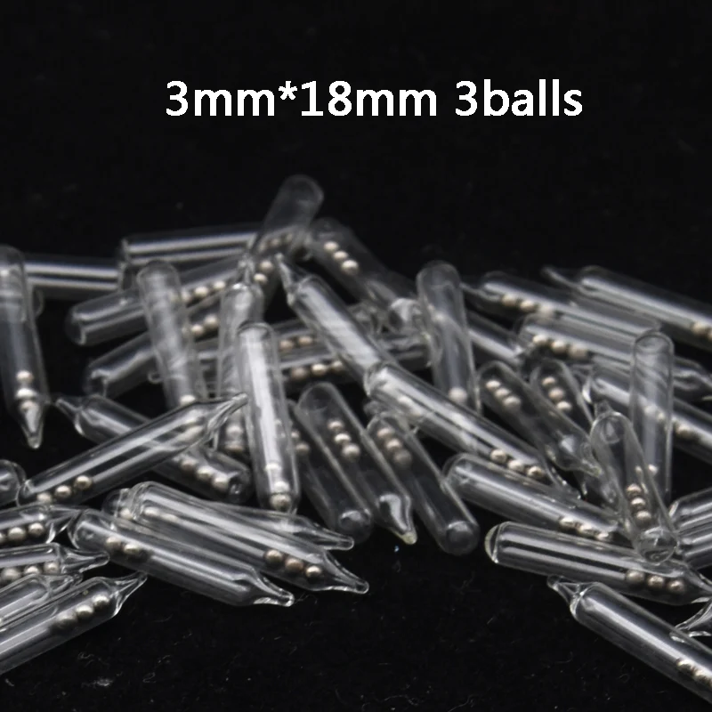 50pcs/lot 3mm/4mm/5mm new Jig Fishing Lure Glass Rattles Insert Tube Rattles Shake Attract Fly Tie Tying Fishing rattle