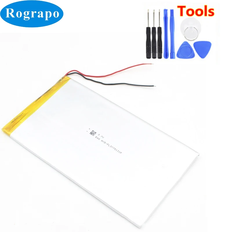 New 3.7V 4000mAh 3048130 3548130 Replacement Battery For 7inch 8inch Tablet PC 2-Wire Full Accumulator Batteries+tools