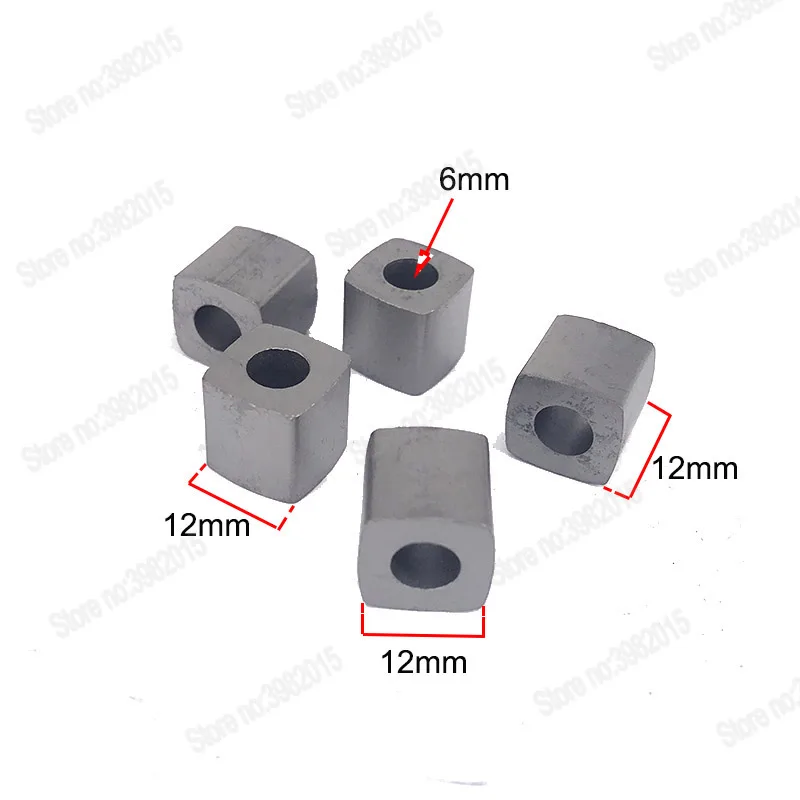 YG8 contatto di alimentazione in carburo di tungsteno W12 * L12 * H12 * Hole6mm blocco conduttivo per macchina da taglio a filo EDM