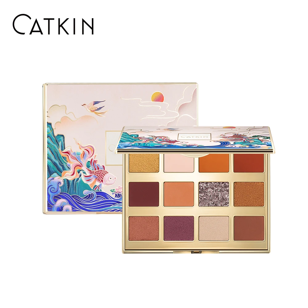 

CATKIN Makeup 12 Colors Eyeshadow Palette, Matte & Shimmer Finish, Highly Pigmented, Creamy Texture Natural Cosmetic Eye Style