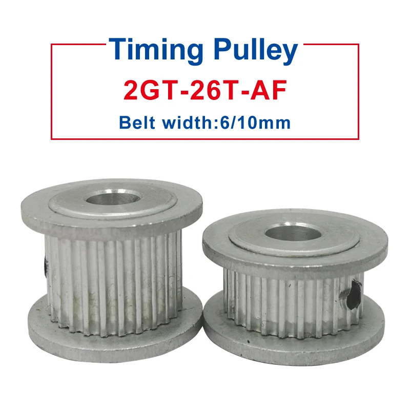 

GT2-26Teeth Timing Pulley Inner Bore 5/6 mm Aluminum pulley wheel width 7/11mm Match With 6/10 mm Timing Belt For 3D Printer