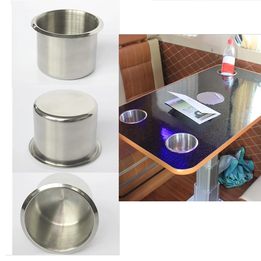 Recessed Cup Drink Holder Can Car Drink Holder for Boat Car Marine RV Trailer Camper, Trailer, Motorhome.etc stainless steel