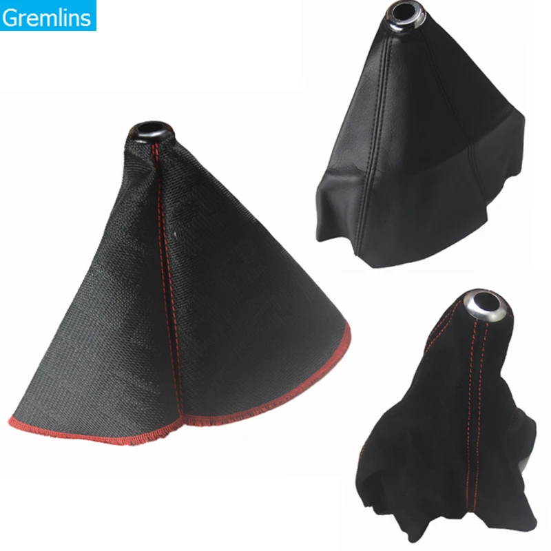 Universal Genuine Leather Gear Shift Gaiter Automobile Shifter Lever Boot Dust Cover Car Styling Accessories Shift Knob