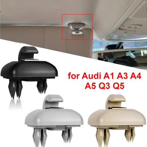 인테리어 선바이저 후크 클립 스냅 8E 0857562 8U 0857562   아우디 A1 A3 A4 A5 Q3 Q5 A7 S4 S5 그레이 블랙 베이지