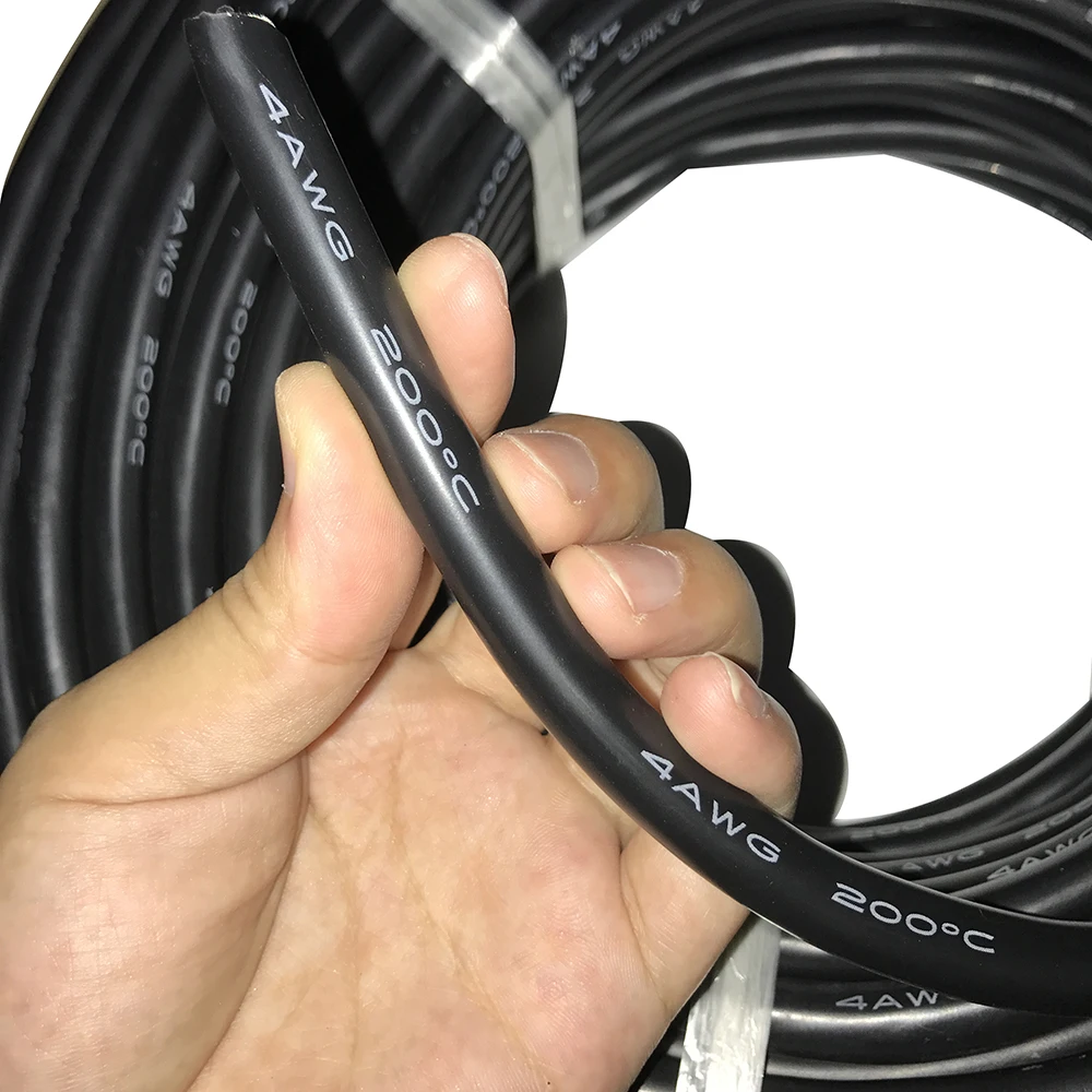 4awg 25 Sqaure Stranded Wire 0.2m/0.5m/0.8m/1m with Copper Nose Hook-up Flexible Silicone Rubber Insulated Tinned Copper 3KV