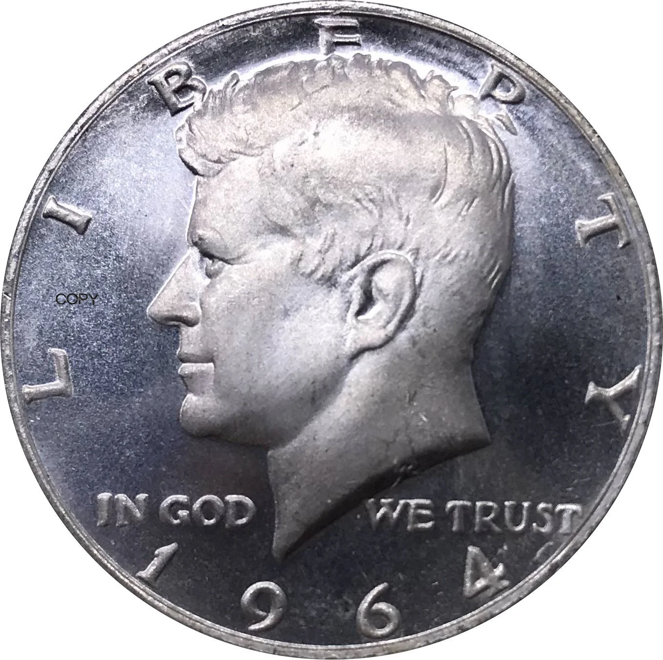 United States 1964 D Coin America Liberty 1/2 Kennedy Half Dollar USA Metal China Casting Cupronickel Silver Plated Copy Coins