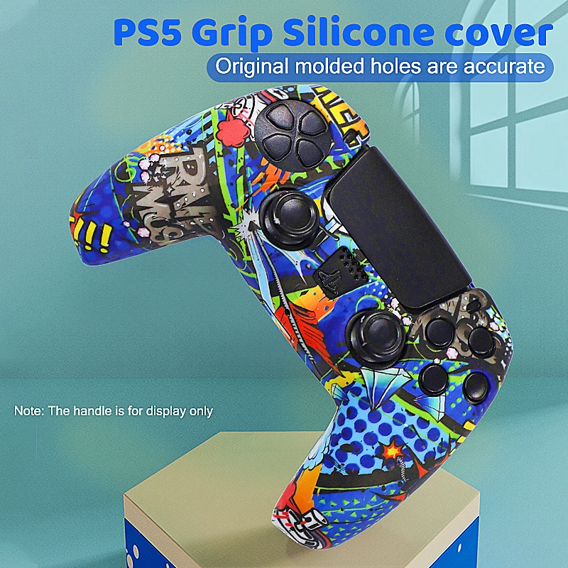 Für PS5 Silikon Controller Schutzhülle Camouflage Aquarell Fall Schutzhülle für PlayStation 5 Spiel Controller