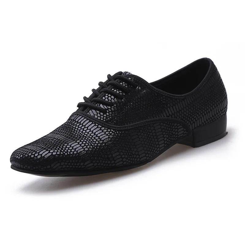 Breathable Tango Dance Shoes Men standard Snakeskin Sneakers Leather Jazz Modern Men Ballroom Dancing Sports Shoes