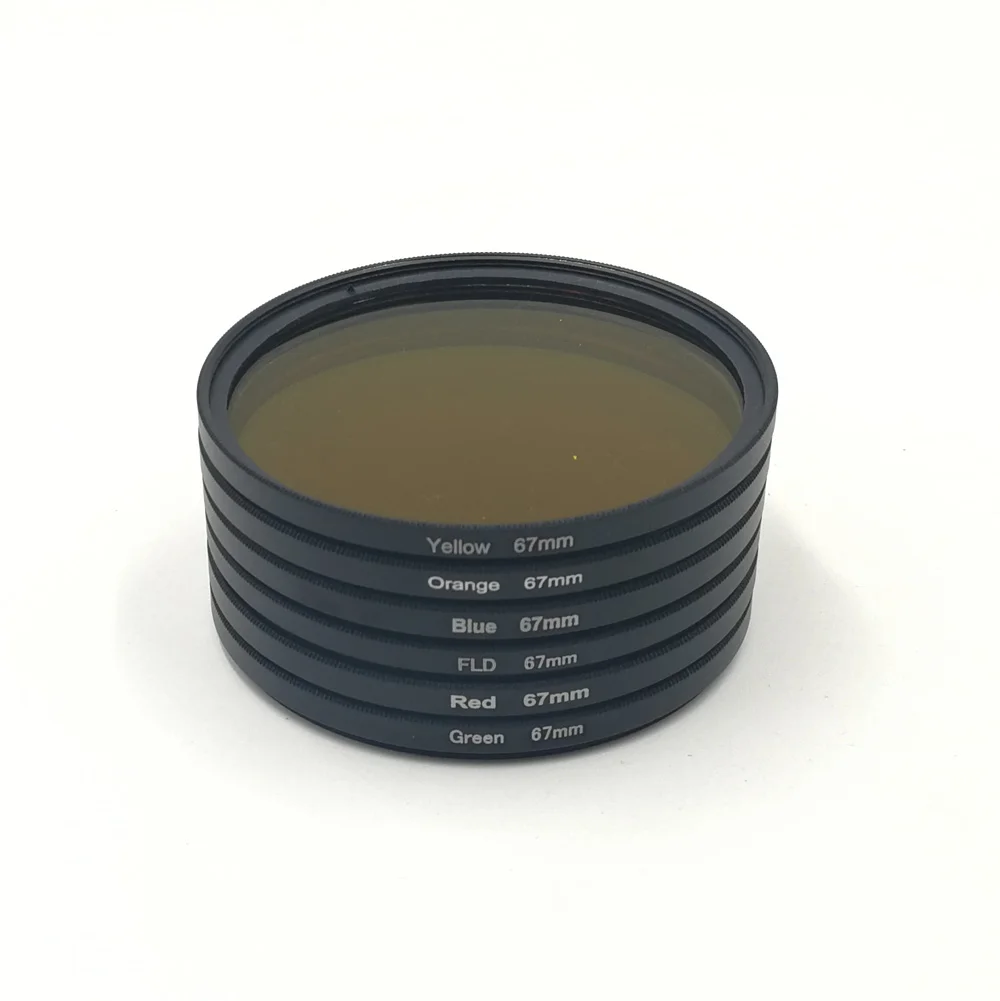 62mm 67mm 72mm 77mm 82mm Full Color Lens Filter For DSLR SLR nikon canon Camera orange purple Yellow Green Blue Purple Filter