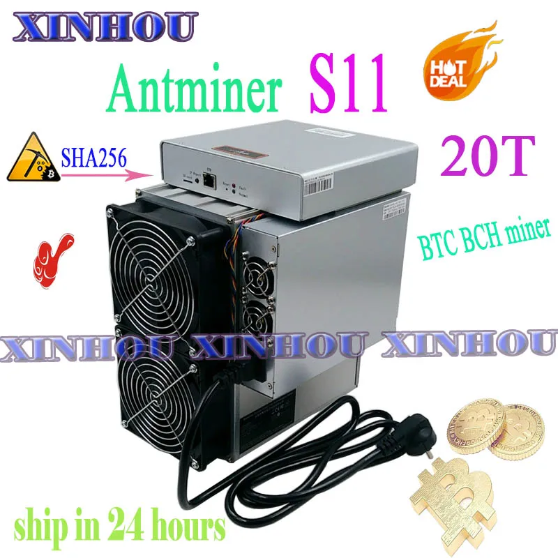 Used BTC BCH miner Antminer S11 20T SHA256 Asic Miner Bitcoin Mining Better Than S17 T17 S9 WhatsMiner M3 M21 Innosilicon T3 T2T