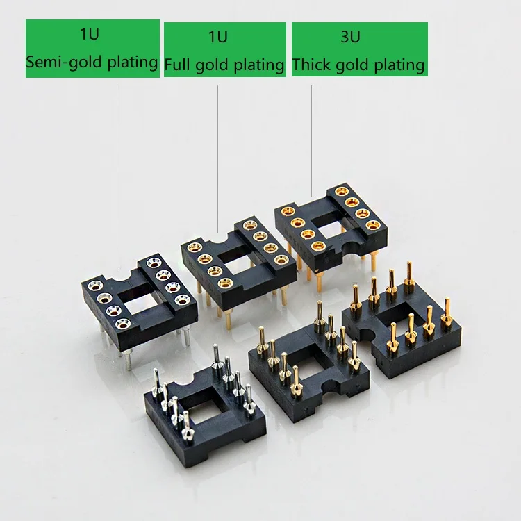 Nextron-Amplificador de fiebre de audio, asiento IC de lujo chapado en oro, 8P, original, Taiwan DIP-8, agujero redondo, 1 ud./5 uds.