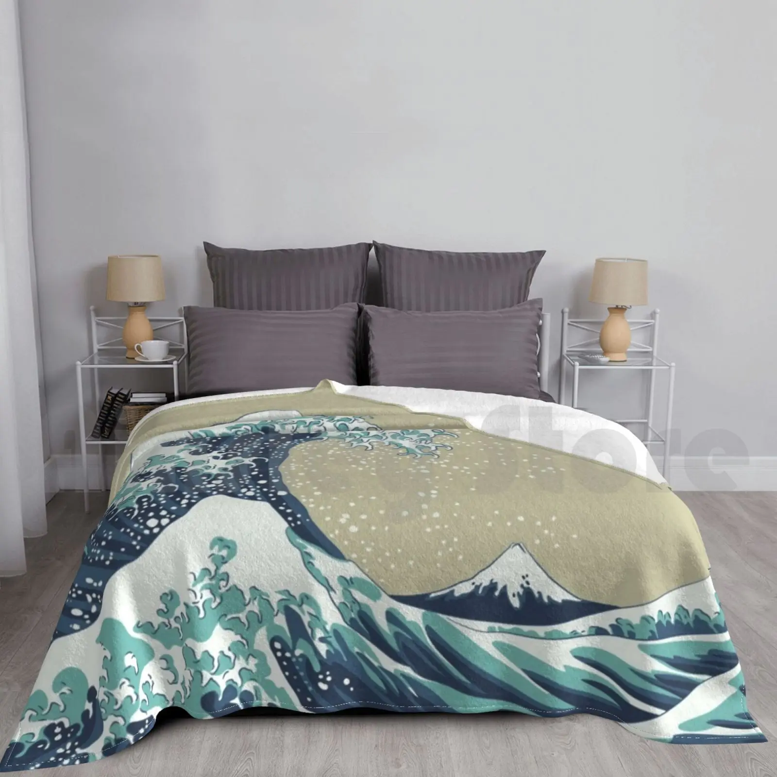 The Great Wave Off Kanagawa Blanket Fashion Custom The Great Wave Off Kanazawa The Great Wave The Wave Ukiyo E