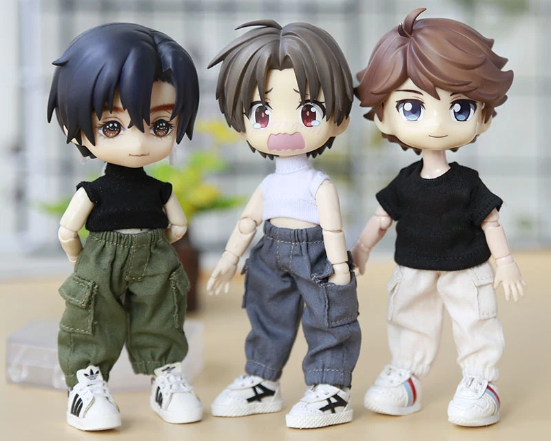 D03-P103 kinderen handgemaakte speelgoed 1/12 ob11 GCS BJD.SD Pop Accessoires poppenkleertjes Overalls broek 1pcs