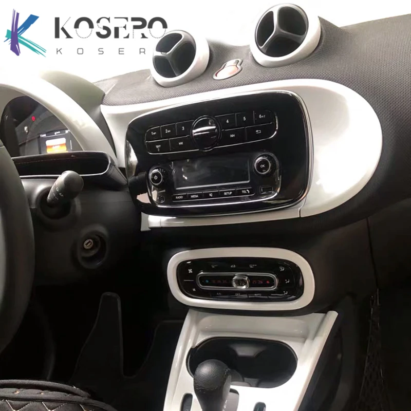 For Mercedes new Smart 453 Fortwo forfour Car interior styling white ABS plastic decoration modification accessories 2015-2020