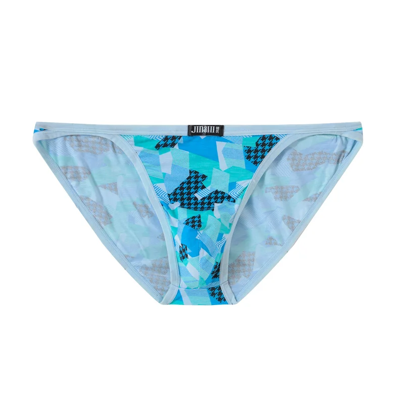 Mens Briefs With Bulge Pouch Underwear Sexy ShortsBriefs Breathable Men\'s Printing Briefs 1 PCS Soft Comfortable Man Panties