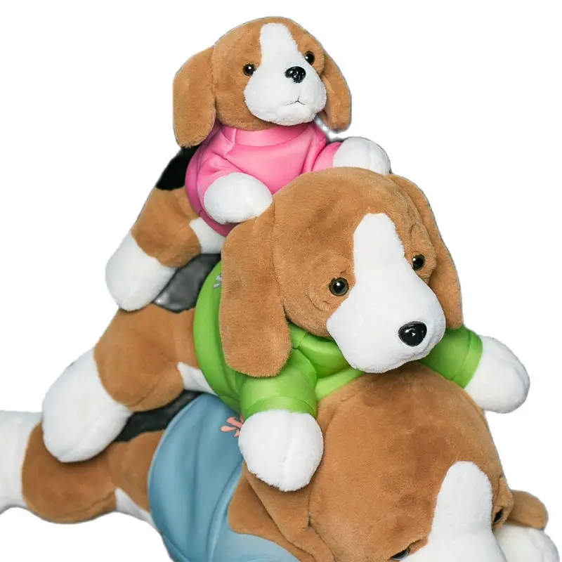 Juguete de peluche de simulación de perro Beagles, animales realistas, almohada de abrazo para niño, regalo de cumpleaños, tacto de perro Real