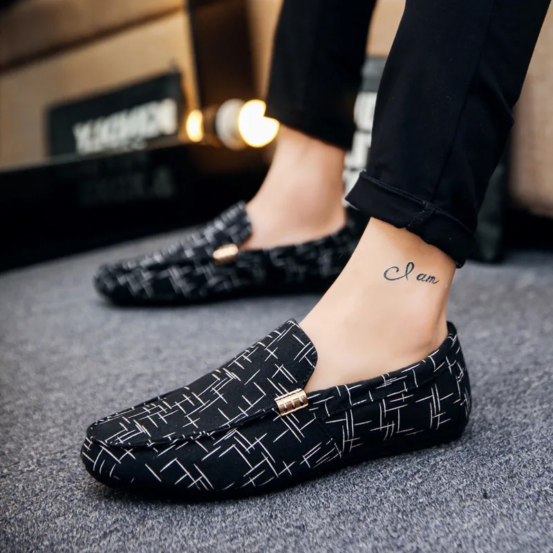 

Casual Shoes Men New Fashion Slip-On Mens Loafers Soft Comfortable Canvas Shoes Male Footwear Wedding Party Flats Sneakers69