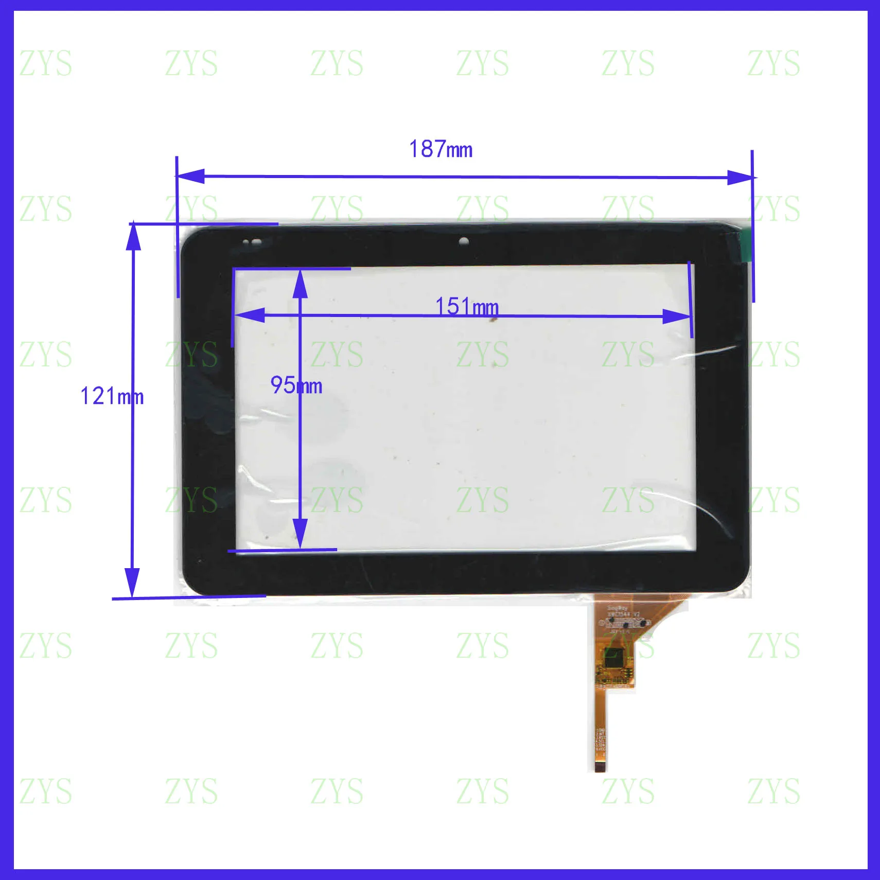 

ZhiYuSun XWC1544 187mm*121mm 8inch capacitive touch panel for Car DVD, 187*121 GPS Navigator screen XWC 1544