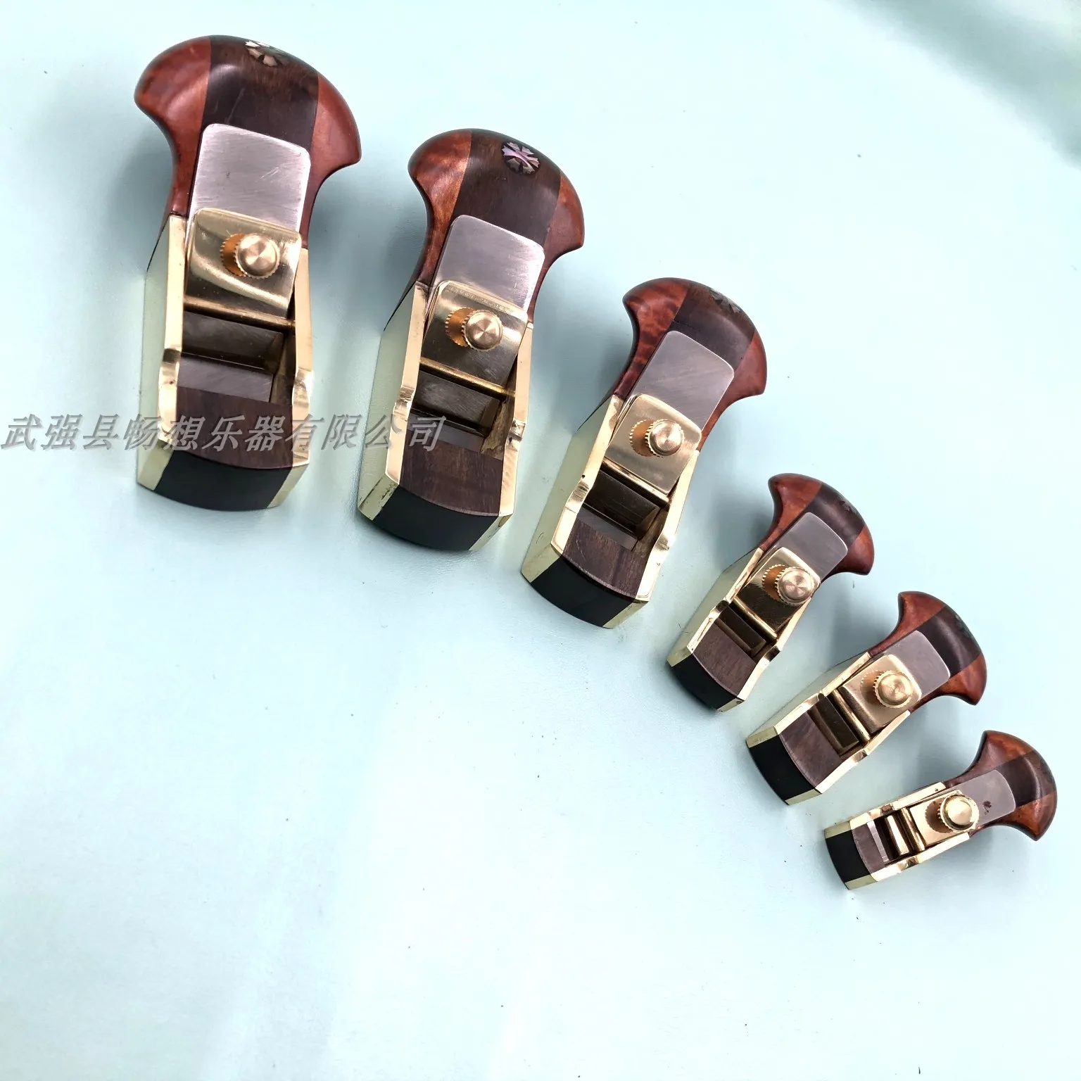 

woodworking tool, different size convex bottom brass wrap blackwood planes