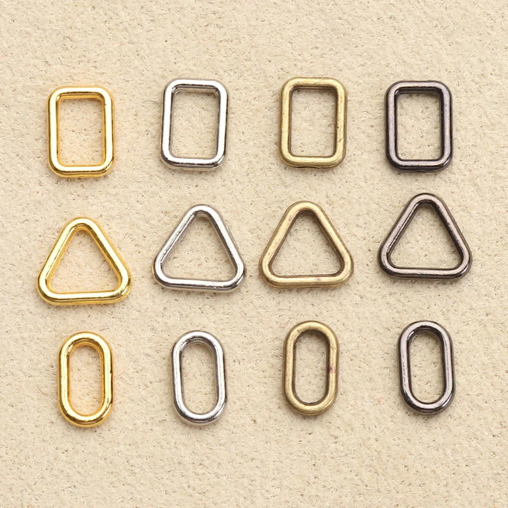 20Pcs รูปไข่/Square/Triangle สำหรับตุ๊กตากระเป๋าหัวเข็มขัด Tri-Glide Mini ปุ่มโลหะหัวเข็มขัดตุ๊กตาหูจับกระเป๋าเดินทางชิ้นส่วนเครื่องประดับ DIY