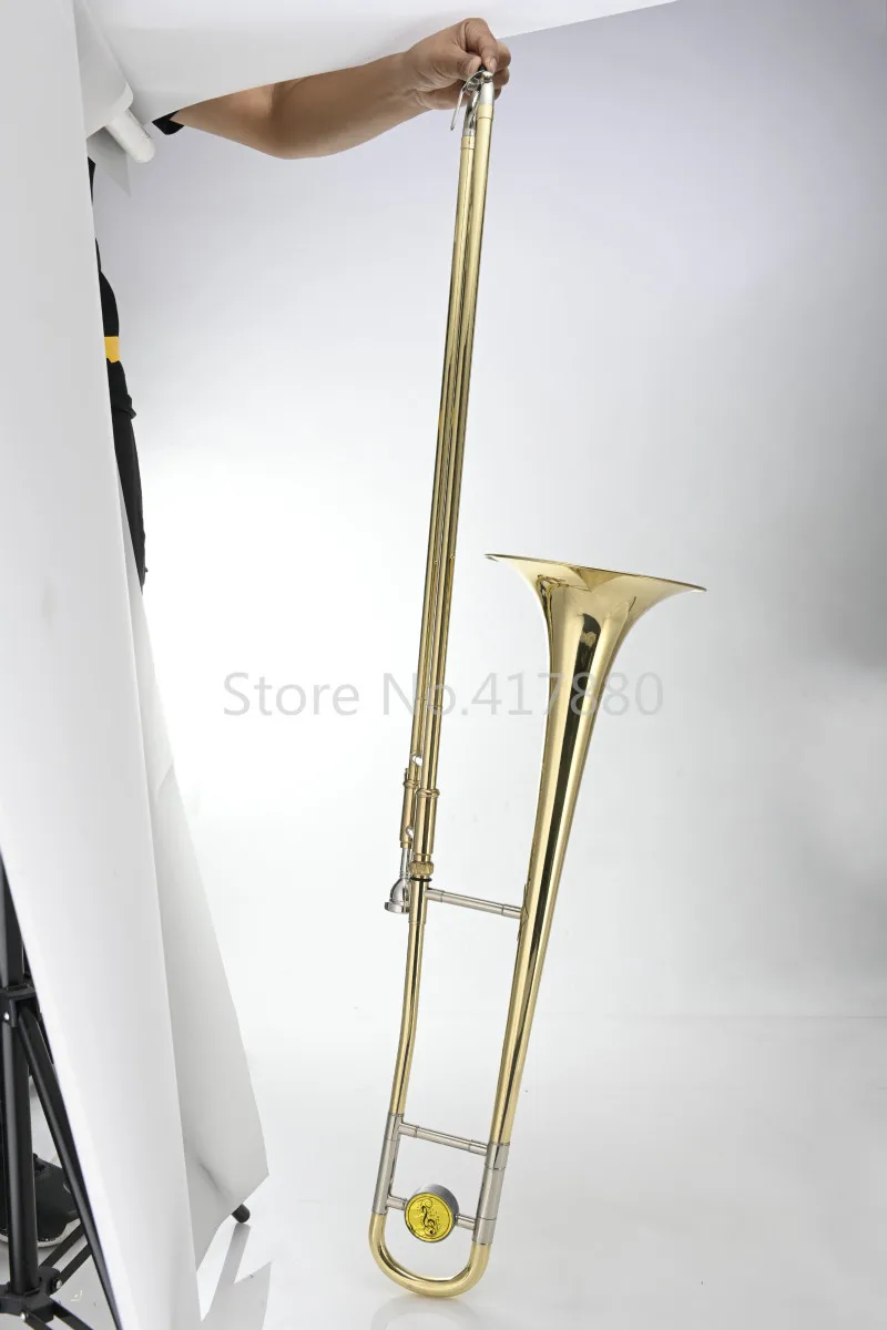 

MARGEWATE MGT-220 Bb Tune Tenor Trombone New High Quality Brass Gold Lacquer Musical Instrument Horn With Case Mouthpiece