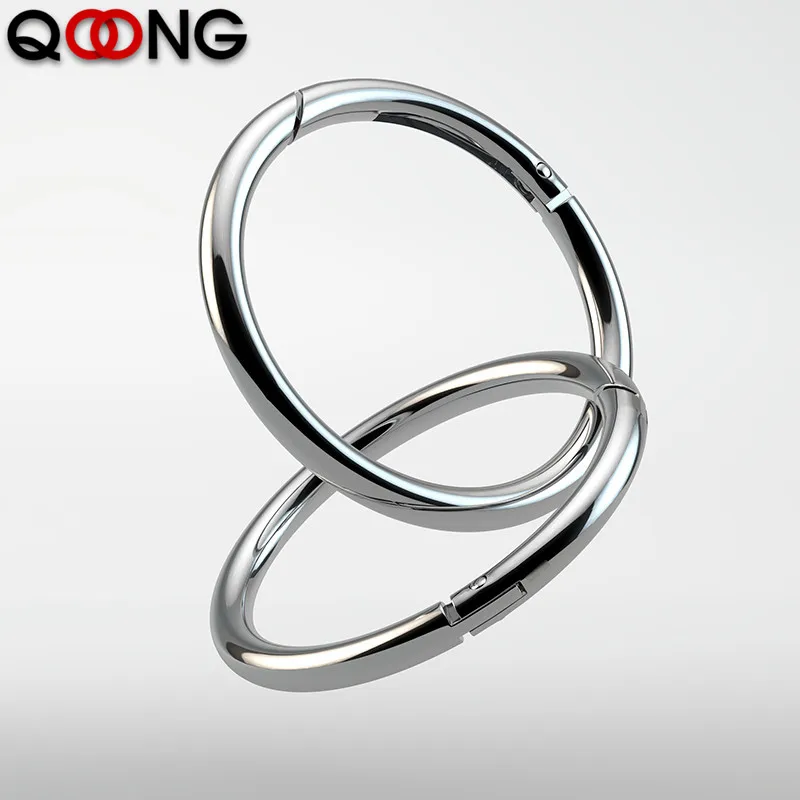 6cm Silver Metal Keychain with 1 Big + 9 Small Rings