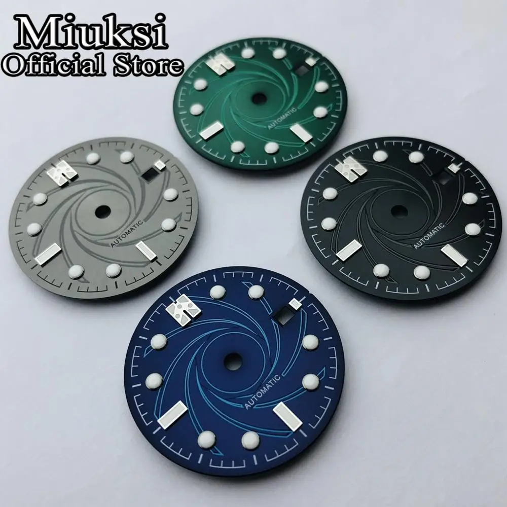 Miuksi 31mm sterile luminous dial fit ETA2836 2824 Seagull 1612,Mingzhu DG2813 3804 Miyota 8205 8215 821A movement watch dial