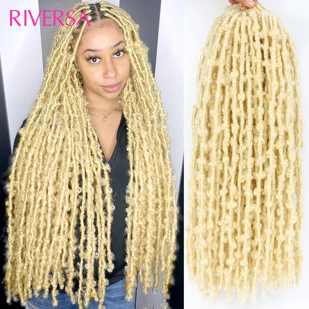 14 12 24 inch Butterfly Faux Locs Crochet Hair Braids Dreadlocks Butterfly Locks Braiding Hair Extensions for Black Women