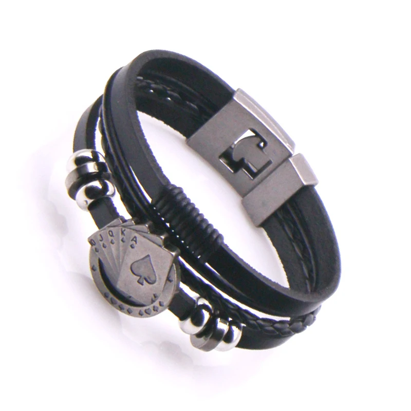 2023 New Classic Style Multi-layer Men Leather Bracelet Simple Black/Brown Neutral Accessories Hand-woven Jewelry Gifts