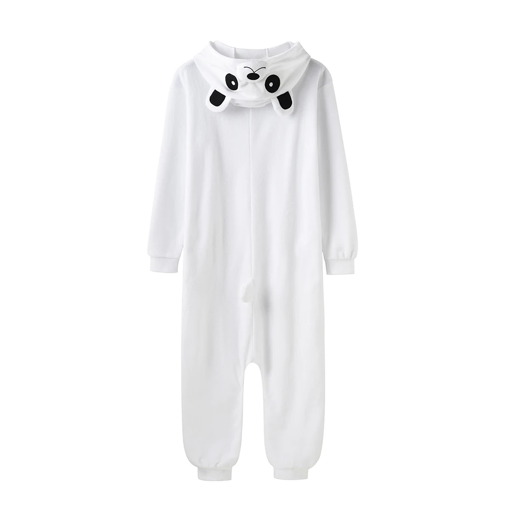 White Bear Onesie Women Men Animal Pajama Festival Halloween Party Suit Cute Outfit Jumpsuit