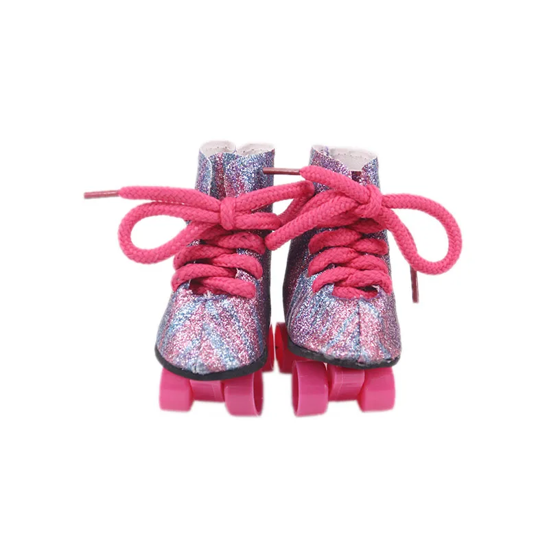 Free Shipping Doll Ballet Skate Cute Shoes 7 Cm For 18 Inch American&43 Cm Baby New Born Doll Generation Girl`s Toy  1/3 Blyth