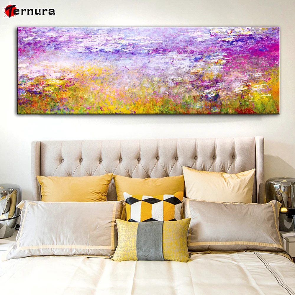 DIY Diamond Painting Monet Water Lilies Oil Paintings cross stitch full square round diamond mosaic embroidery rhinestone decor