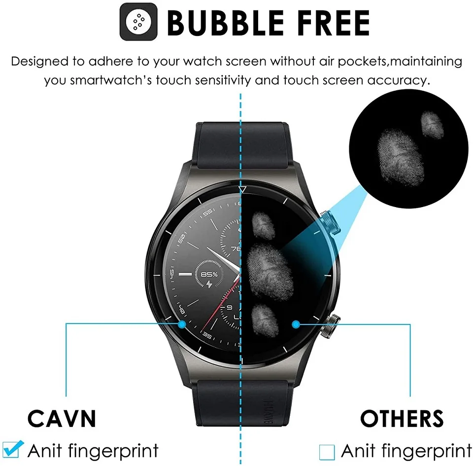 3D Curved Composite Full Coverage Protective Film For Huawei Watch GT2 Pro GT2 Pro Smartwatch Screen HD Clear Protective Film