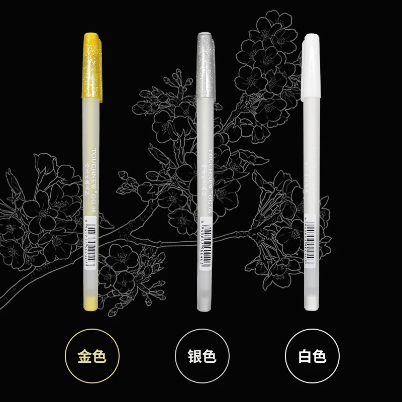 1pcs Gold White Silver Whiteboard Marker Kawaii 0.8mm Drawing Graffiti Art Liner Pen School White Boards Marker Stationery