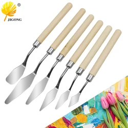 Stainless Steel Palette Knife Gouache Palette Kit Oil Painting Supplies Fine Art Knife Painting Tool Set Flexible Blades