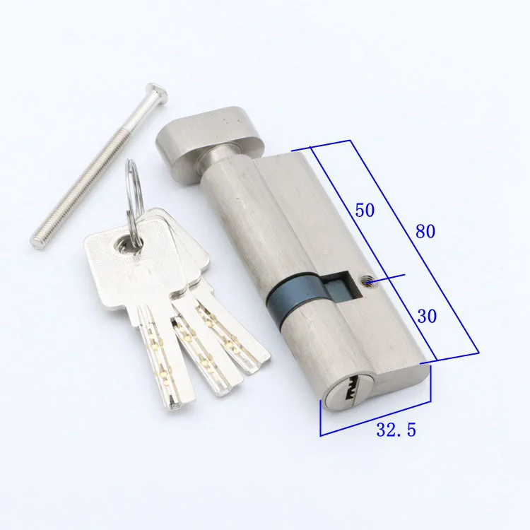 DIY Pure Copper Lock Core Security  Hardware  Lock Cylinder  Interior Bedroom  Living  Handle  Brass Key