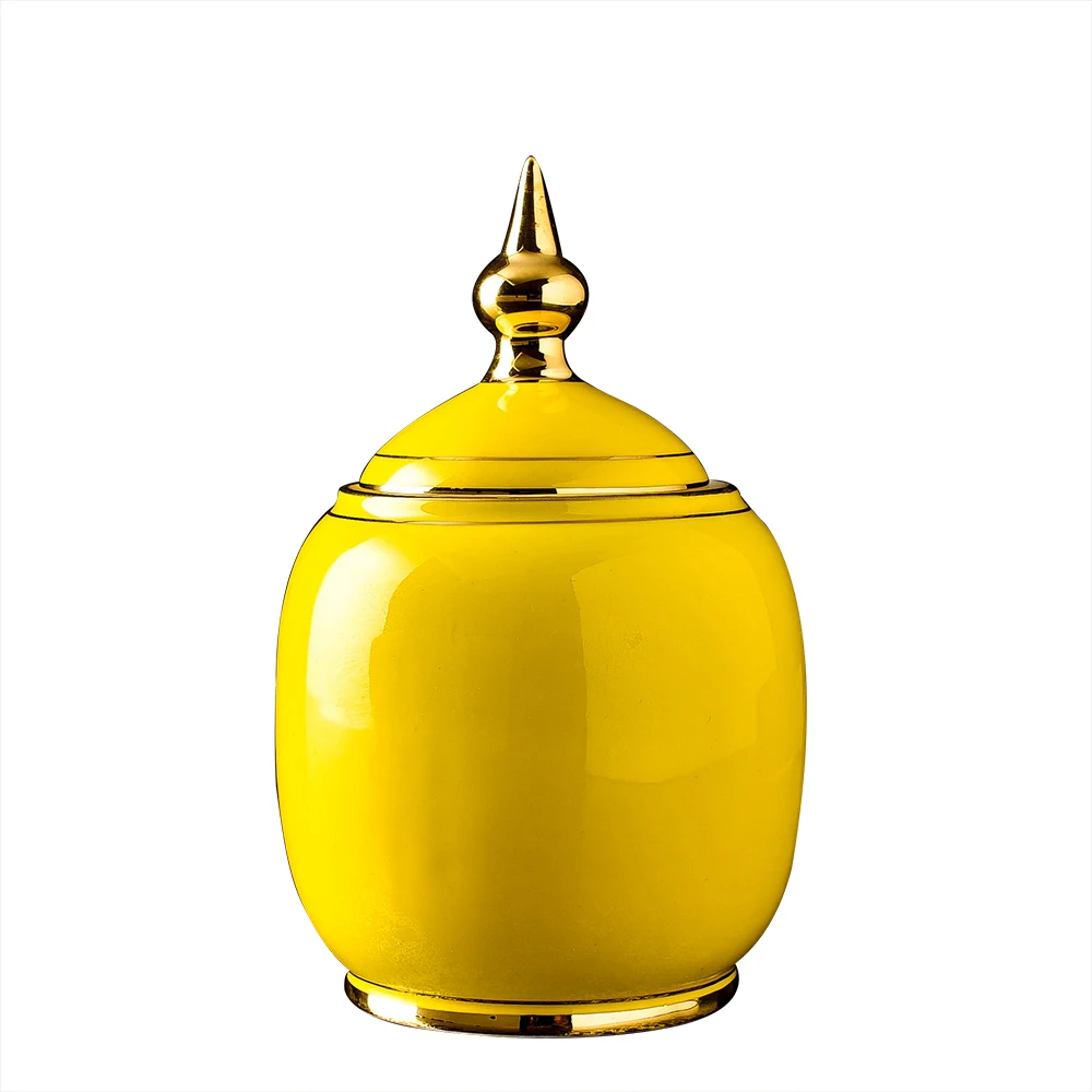 

Lead-free Ceramic Storage Box Decorative Bone China Sugar Jar With Lid Tableware Adornment Houseware Art and Craft Accessories