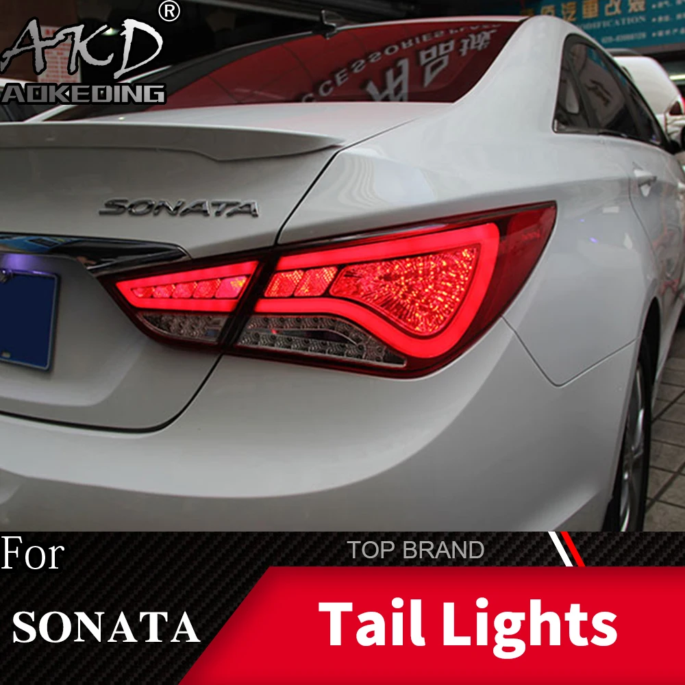 For Car Sonata 8 Tail Lamp 2011-2016 MK8 LED Fog Lights Day Running Light DRL Tuning Car Accessories Sonata Tail Lights