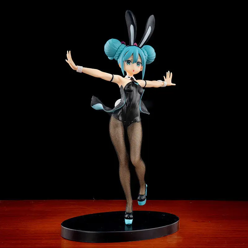 Anime Action Figure Original Furyu Miku Bunny Black Rabbit Scenery  Model Ornaments Birthday Gifts Toys  Around The Secondary