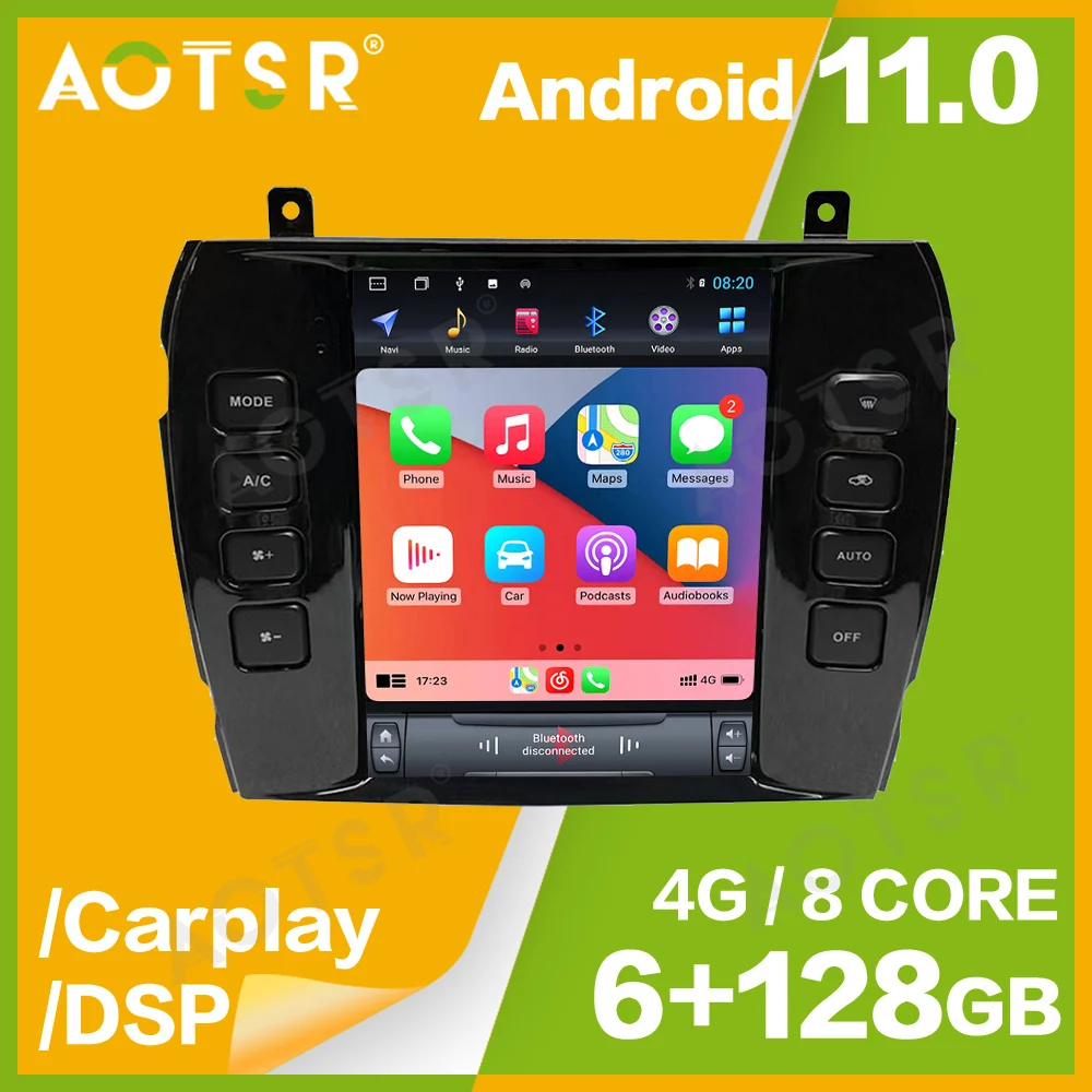 Android 11.0 For Jaguar XJ 2004-2008 Octa Core 6+128G Autoradio Car Multimedia Player GPS  Navigation System