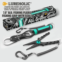 LUREHOLIC Aluminum Alloy Fishing Pliers Grip Set Fishing Tackle Gear Hook Recover Cutter Line Split Ring Fishing Accessories