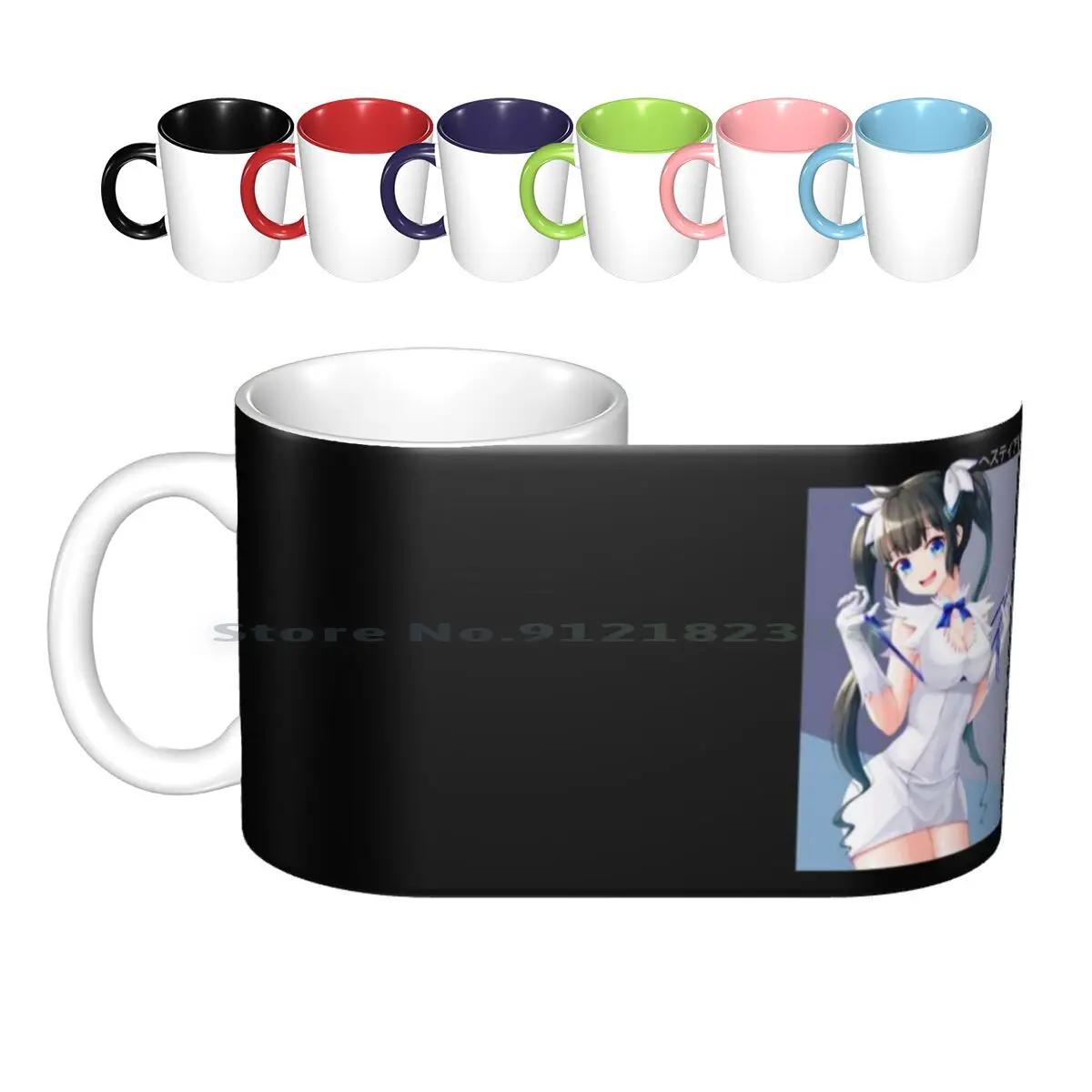 ?kawaii Hestia Waifu ( Danmachi ) ? Ceramic Mugs Coffee Cups Milk Tea Mug Ni Deai Wo Motomeru No Wa Machigatteiru Darou Ka Is