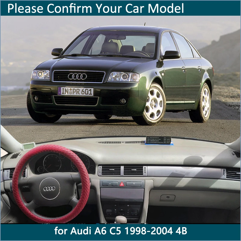 for Audi A6 C5 4B 1998 1999 2000 2001 2002 2003  2004  Dashboard Mat CoverDash Fit Inner Sun Shade Dash board Car Accessories